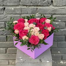 Композиция моя любовь в Новодмитриевской Цветочная композиция из Розы в коробке в Новодмитриевской