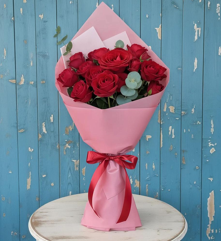 Букет красный бархат в Новодмитриевской Букет цветов из: Розы в Новодмитриевской