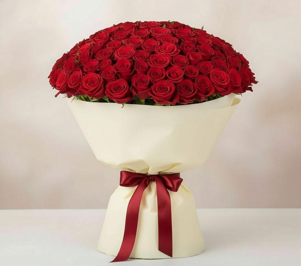 101 Красная роза Милано в Новодмитриевской Букет 101 Красная роза Милано в Новодмитриевской
