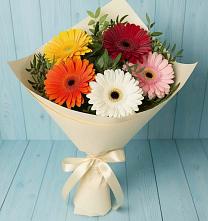 Букет праздник в Новодмитриевской Букет цветов из:  Герберы в Новодмитриевской