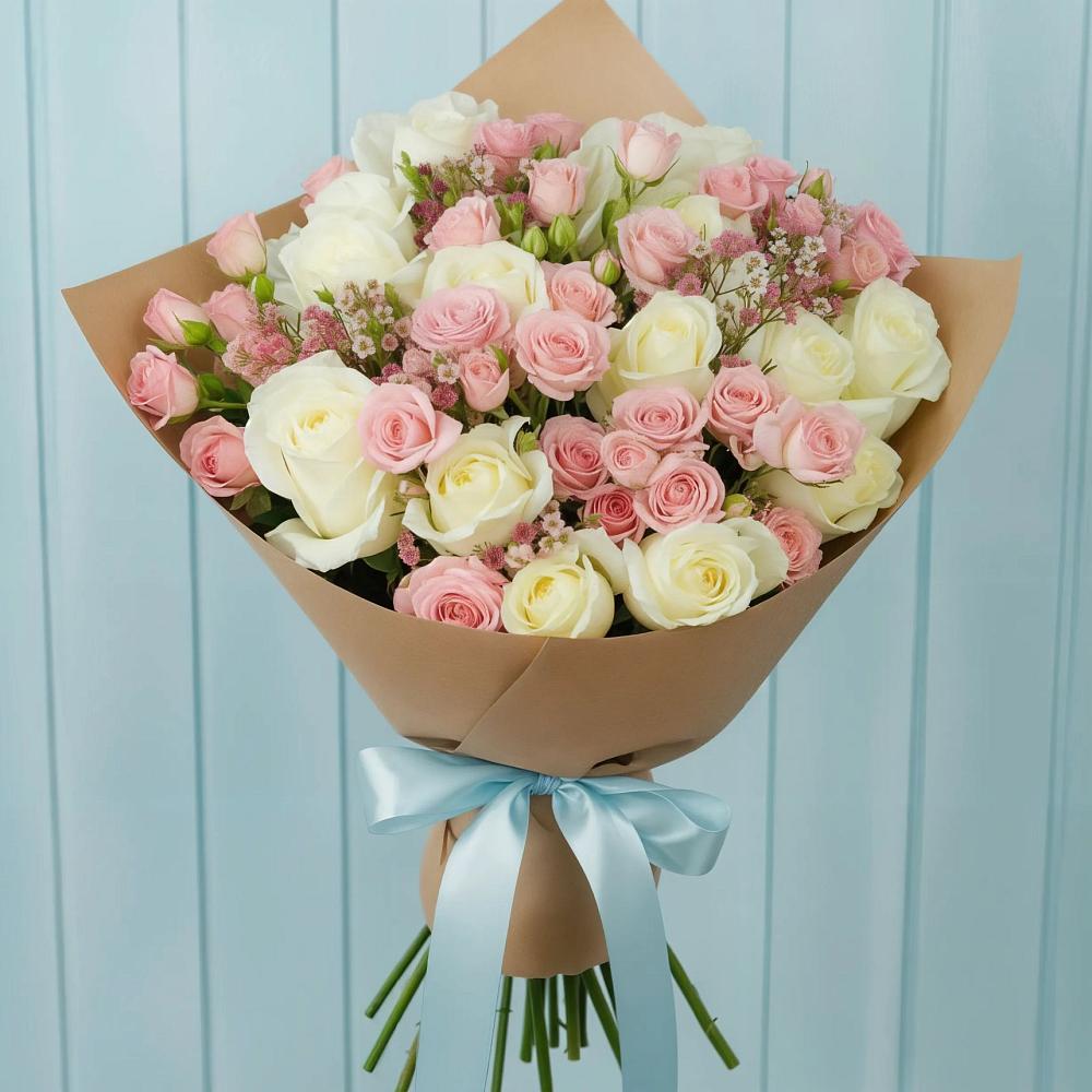 Букет цветов из: Розы в Новодмитриевской