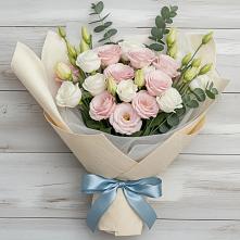 Букет шампанское в Новодмитриевской Букет цветов из:  Лизиантусы в Новодмитриевской