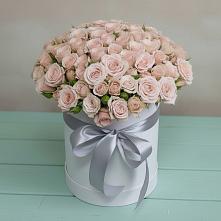 Композиция утонченная красота в Новодмитриевской Цветочная композиция из Розы в шляпной коробке в Новодмитриевской