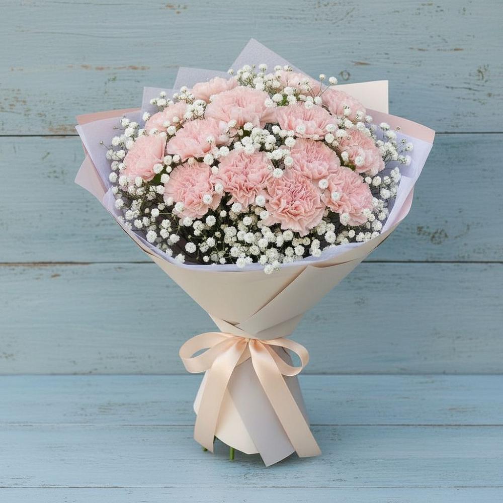 Букет цветов из: Гвоздики в Новодмитриевской