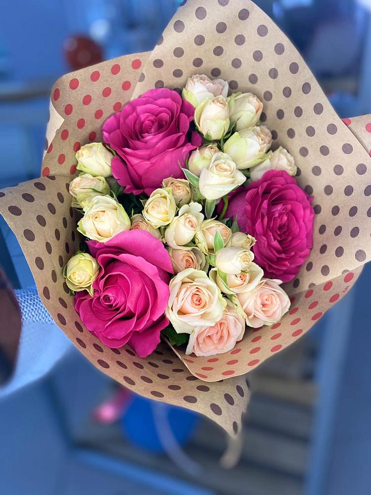 Букет ласковый взгляд в Новодмитриевской Букет цветов из: Розы в Новодмитриевской