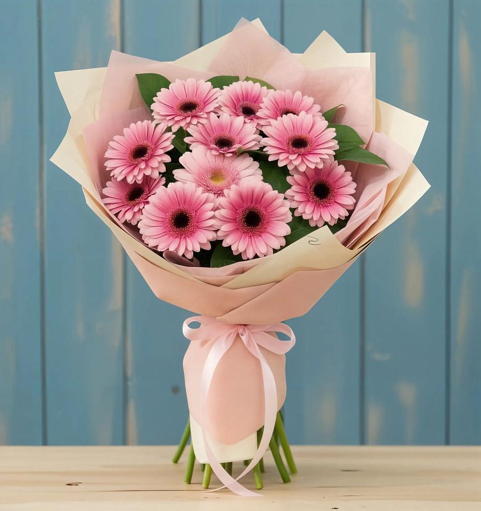 Букет пурпурно-розовый в Новодмитриевской Букет цветов из: Герберы в Новодмитриевской