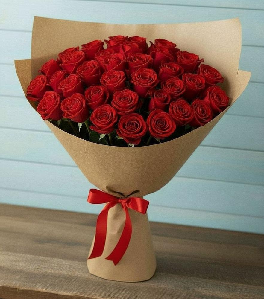 Красные розы Милано в Новодмитриевской Букет Красные розы Милано в Новодмитриевской