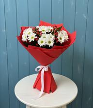 Букет ягоды на снегу в Новодмитриевской Букет цветов из:  Хризантемы в Новодмитриевской