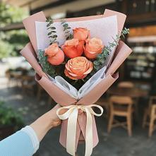 Букет персиковый аромат в Новодмитриевской Букет цветов из:  Розы в Новодмитриевской