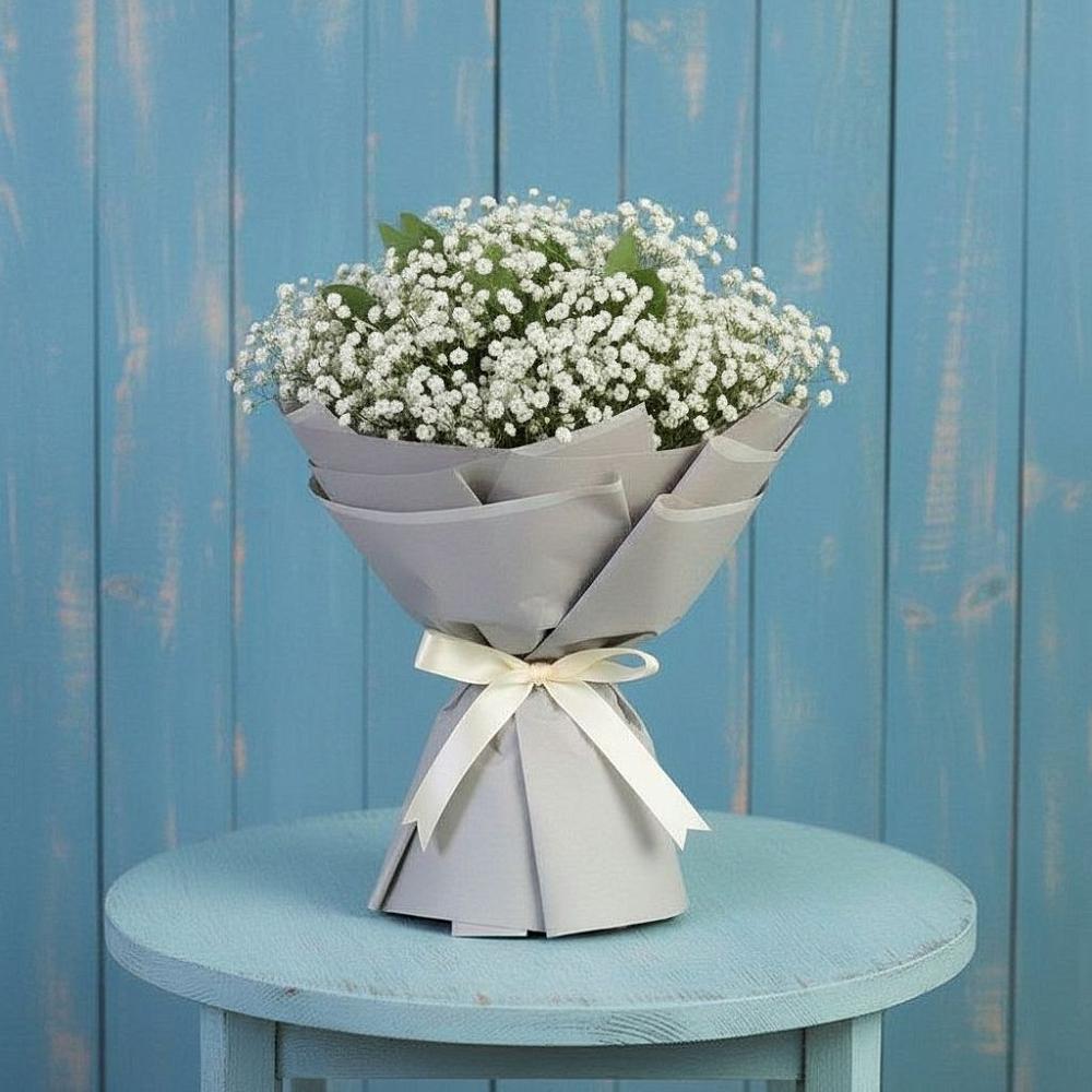 Букет Белые гипсофилы в Новодмитриевской Букет цветов из: Гипсофила в Новодмитриевской
