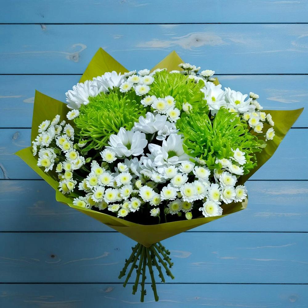 Букет скромность  в Новодмитриевской Букет цветов из: Хризантемы в Новодмитриевской