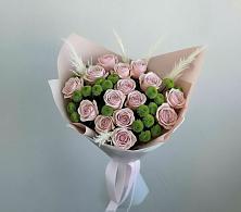 Букет доброе утро в Новодмитриевской Букет цветов из:  Розы и Хризантемы в Новодмитриевской