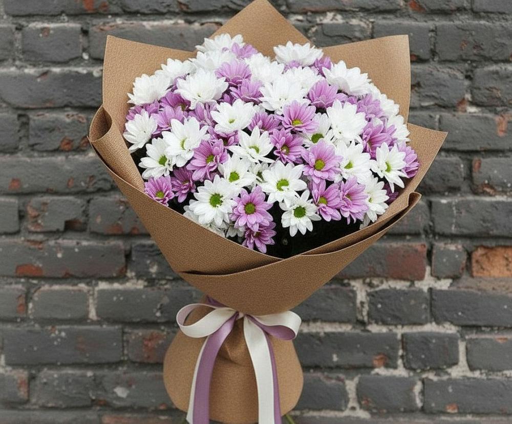 Букет грани совершенства в Новодмитриевской Букет цветов из: Хризантемы в Новодмитриевской
