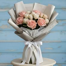 Букет Нежное облако в Новодмитриевской Букет цветов из:  Розы в Новодмитриевской