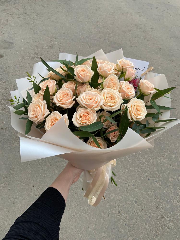 Букет Кремовые розы Латте в Новодмитриевской