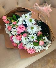Букет цветов из:  Розы и Хризантемы в Новодмитриевской