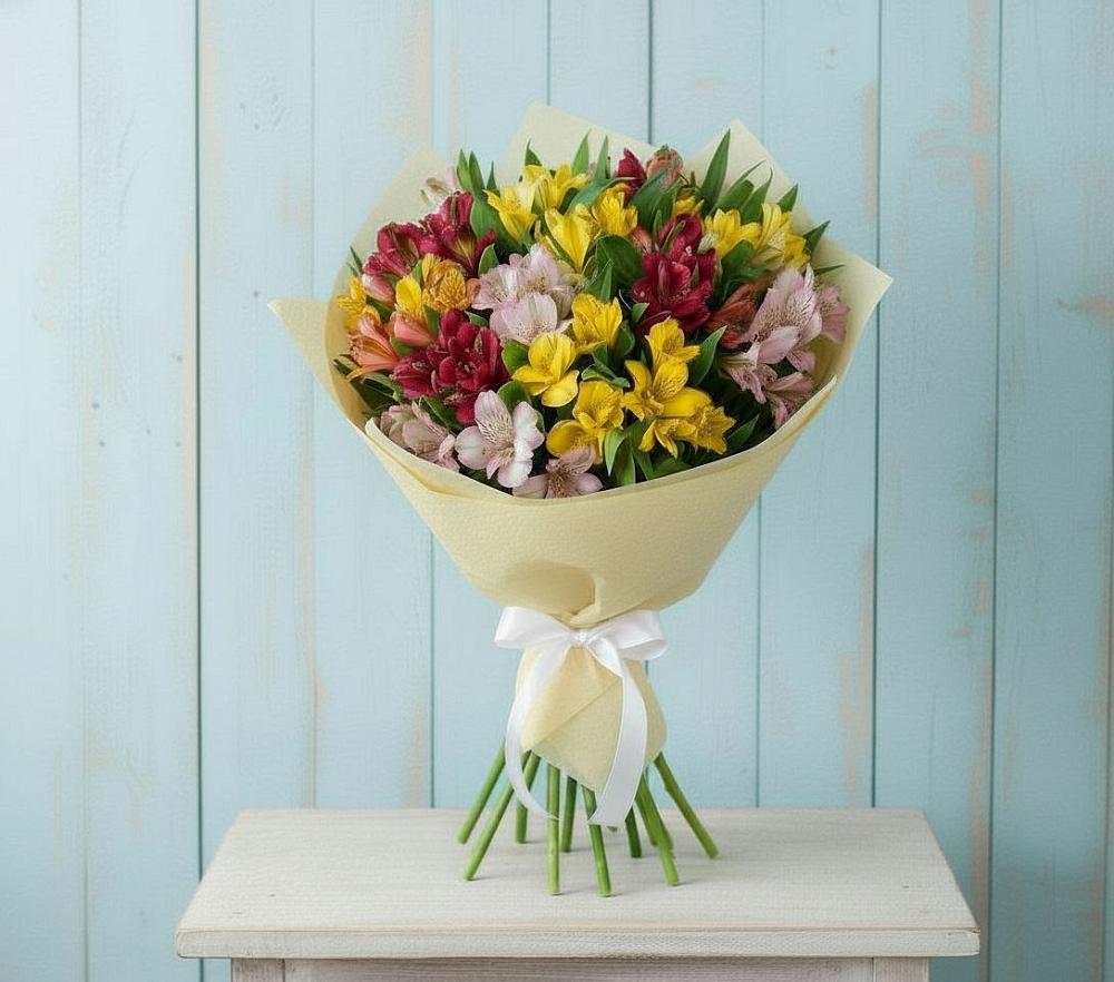 Букет цветов из: Альстромерии в Новодмитриевской