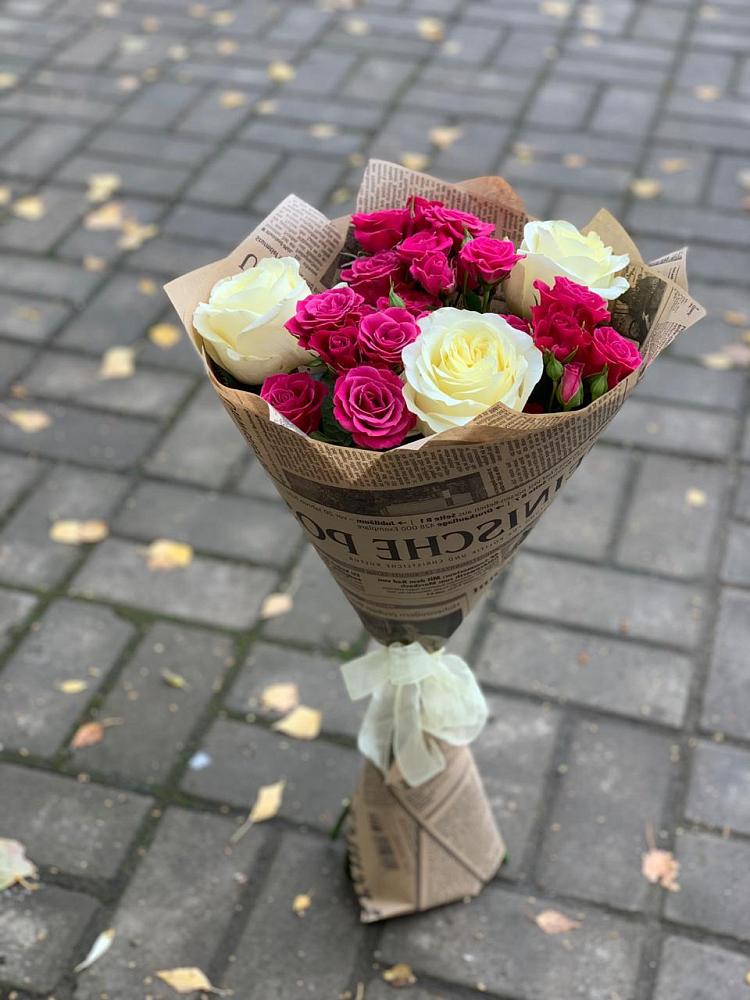 Букет Удивительный из роз в Новодмитриевской Букет цветов из: Розы в Новодмитриевской