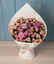 Букет Нежная розовость в Новодмитриевской Букет цветов из:  Розы в Новодмитриевской